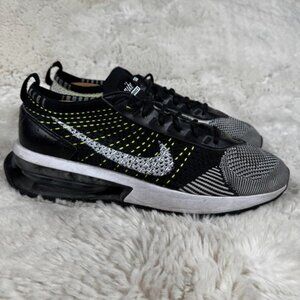Nike Women's Air Max Flyknit Racer Black White Volt Shoes Size 9 US Gym Casual